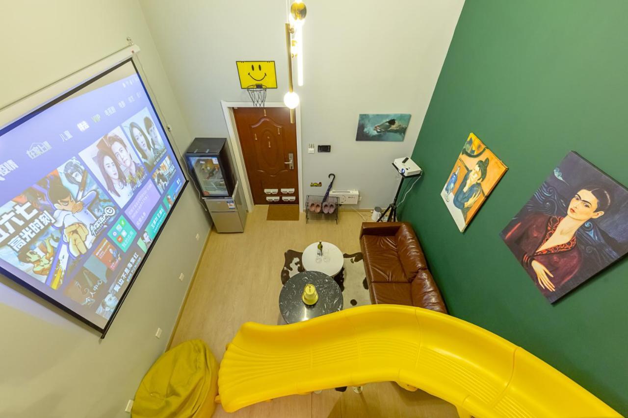 Loft Apartment With Slide Hammock With Movie Viewing Hangzhou Exteriör bild