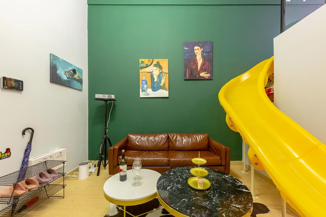 Loft Apartment With Slide Hammock With Movie Viewing Hangzhou Exteriör bild